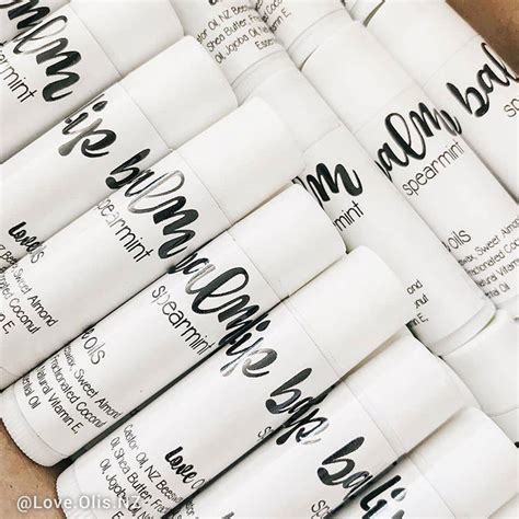 custom lip balm labels durable easy  apply templates