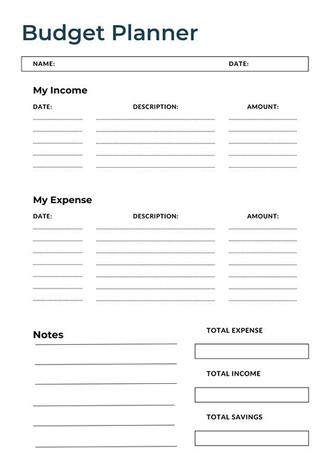 printable monthly budget planner  templates