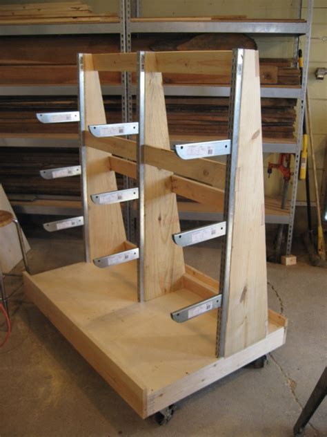 woodworking plans sheet goods  lumber storage cart