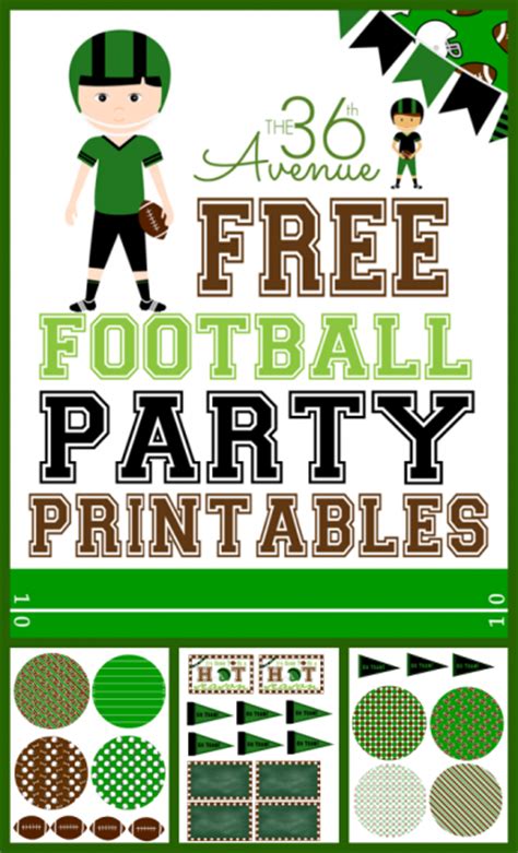 football party printables   avenue