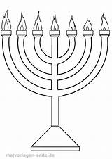 Judentum Religion Malvorlage Ausdrucken Menora Menorah Gott sketch template