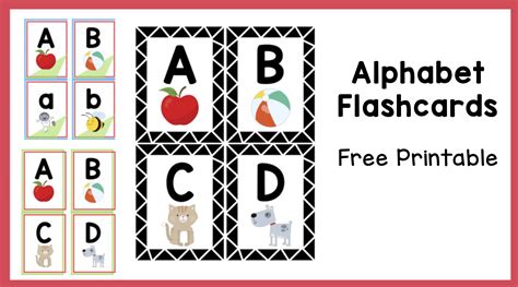 alphabet flashcards  printable  teaching aunt