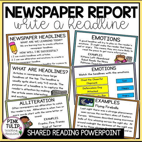 writing newspaper headlines powerpoint   persuasive writing