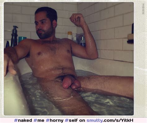 bath time me horny self selfie selfpic selfshot amateur male penis cock dick bath