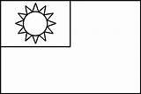 Flag China Coloring Republic Flags Quebec sketch template