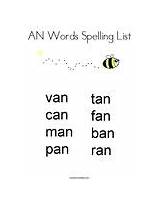 Spelling Words List Coloring Change Template sketch template