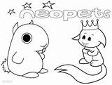 Neopets Coloring Pages Printable Cool2bkids sketch template