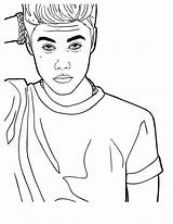 Step Drawing Selena Gomez Bieber Justin Coloring Getdrawings sketch template