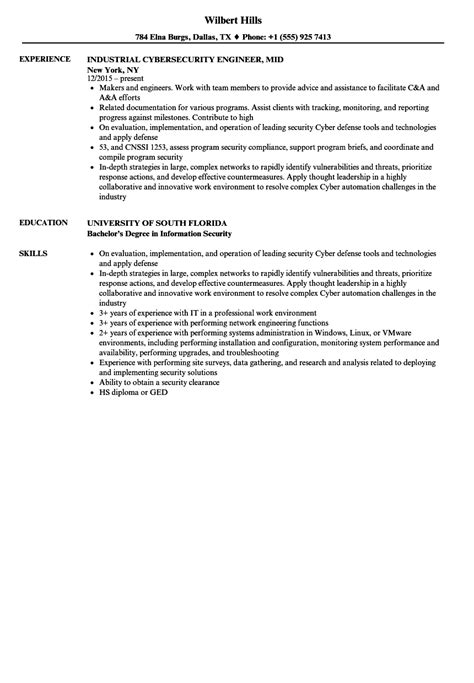 cyber security resume examples pictures  resume