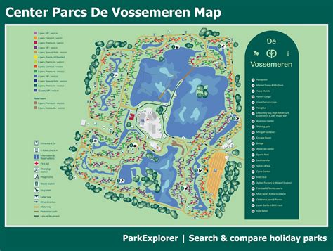 center parcs accommodation map