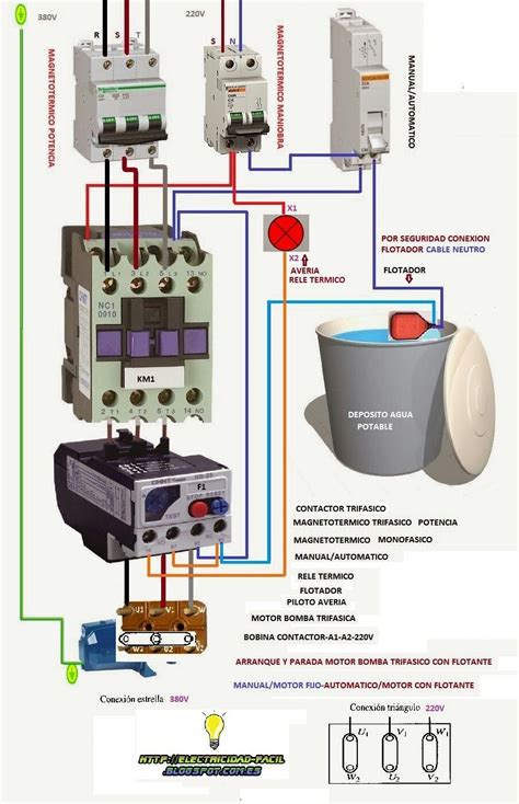 single phase motor wiring diagram  contactor wiring diagram  schematics