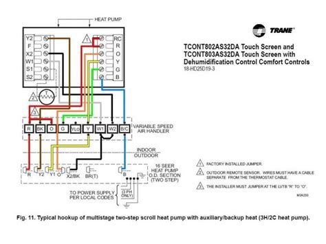 cool intertherm thermostat wiring schematic  thermostat wiring carrier heat pump trane
