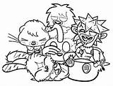 Moshi Monster Coloring Pages Gathering Laughing Luvli Lovely Furi Tooth Colorluna sketch template