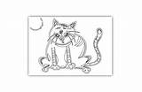 Coloring Fat Tomcat Happy Cat Pages sketch template