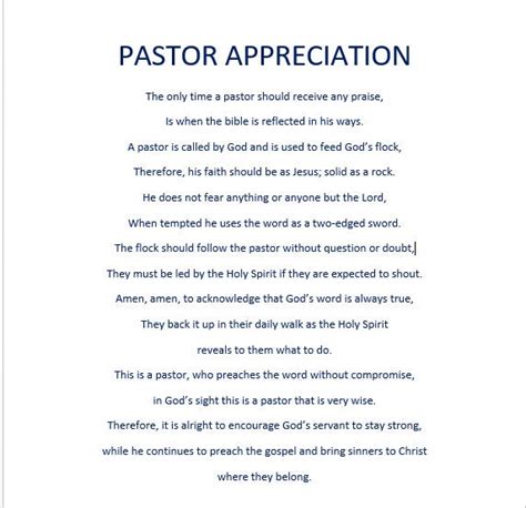 pastor appreciation digital  poem etsy