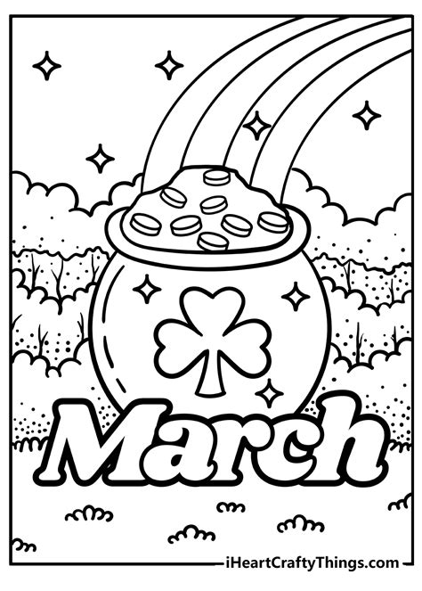 march calendar coloring pages