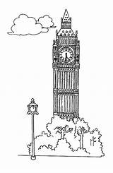 Ben Big Coloring Pages Clock Trending Days Last Tower sketch template