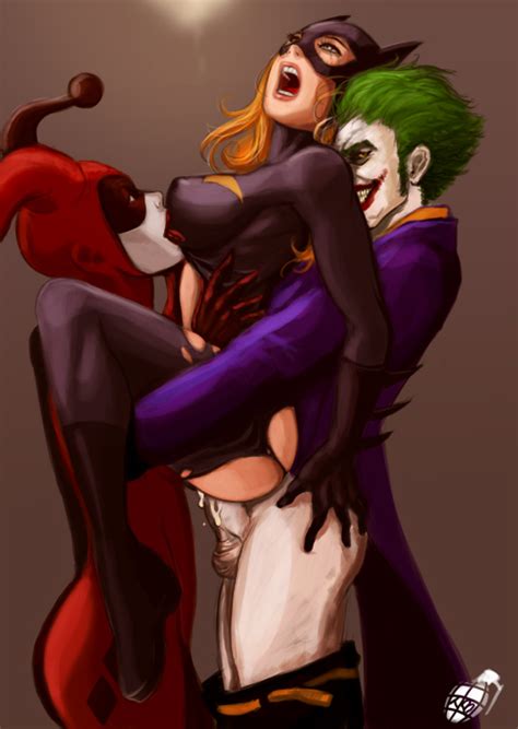 joker and harley quinn fuck batgirl gotham city group sex superheroes pictures luscious