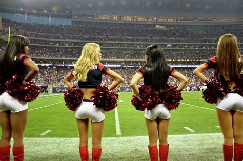 Behind The Scenes And On Field Texans Cheerleaders Putting On Their