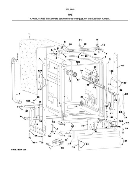 kenmore dishwasher model  parts diagram reviewmotorsco