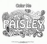 Paisley Coloring Pages Color Printable Book Print Popular sketch template