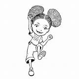 Coloring Girl Pages Curly Hair African Afro Drawing Little Girls American Kids Coloriage Colouring Natural Woman Sheets Cute Sketch Women sketch template