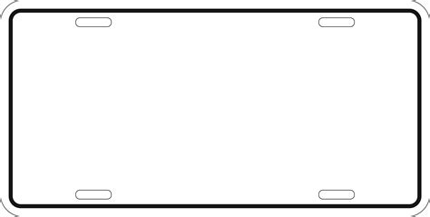 blank license plate template printable printable templates