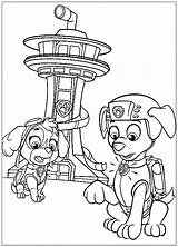 Patrol Paw Coloring Kids Pages Few Details Print sketch template