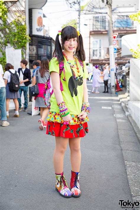 Harajuku Girl In Twin Tails And Colorful Fashion By Grand