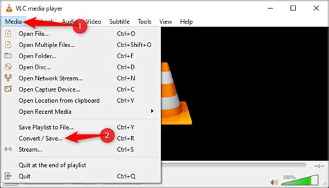 how to convert a video or audio file using vlc