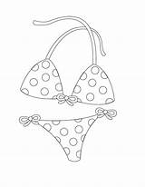 Coloring Pages Swim Clipart Bikini Suit Printable Para Colorear Kids Popular Templates Template Library Coloringhome sketch template