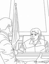 Coloring Pages Judge Lawyer Attorney Color Kids Print Hellokids Getcolorings Job sketch template