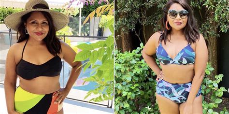 mindy kaling poses in a bikini to share a body positive message