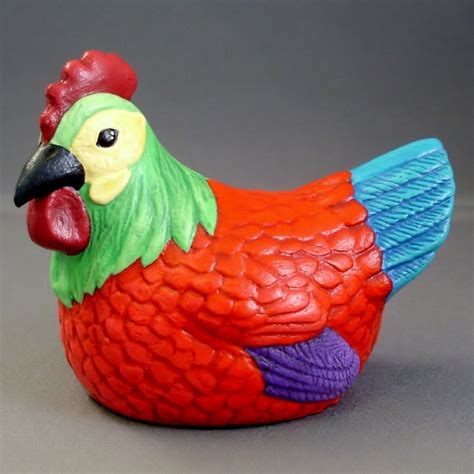 chicken figurine ceramic chicken ceramic figurine etsy
