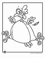 Chicken Funky Coloring Pages Animal Embroidery Funny Animaljr Choose Board sketch template