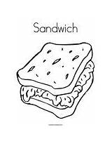 Coloring Sandwich Pages Kids Food Noodle Template Twistynoodle Twisty Sandwiches Worksheet Ham Print Outline Printable Book Printing Cheese Dibujos Change sketch template