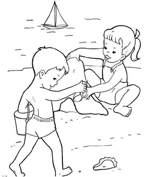 beach coloring pages  kids coloring home