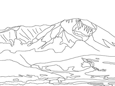mountains coloring page coloring home