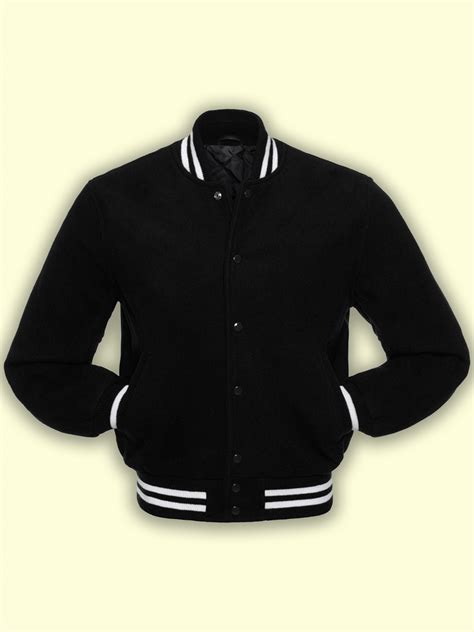 black fleece varsity jacket men jacket mauvetree