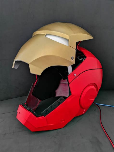 cosplay iron man helmet motorized  printed etsy iron man helmet