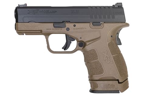 springfield xds mod  single stack  acp pistol  fiber optic