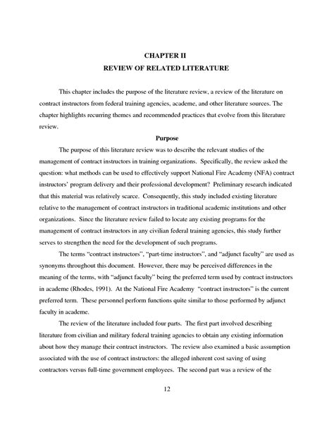chapter  thesis sample review  related literature thesis title