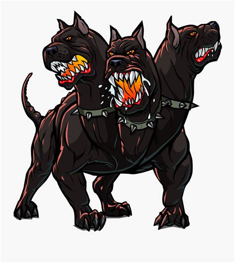 clip art cerberus hellhound  headed hell dog  transparent clipart clipartkey