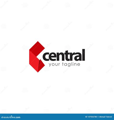 central logo vector template design illustration stock vector