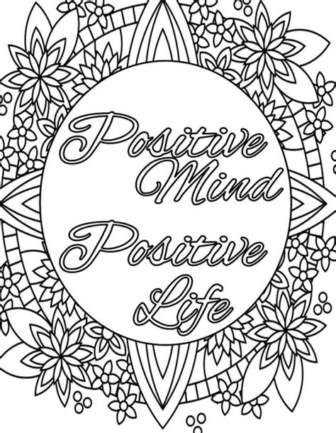 motivational printable coloring pages zentangle  coloring quotes