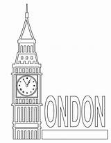 Angleterre Coloriage Londres Gutschein Coloriages Bestcoloringpages Monumentos Drapeau Anglais sketch template