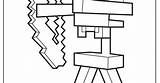 Minecraft Coloring Pages Arrow sketch template