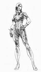 Brett Superwoman Superhero sketch template