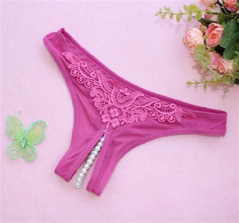 pearly secret cheeky crotchless panties theone apparel