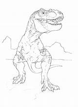 Rex Coloring Pages Dinosaur Kids Print sketch template